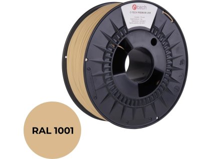 tiskova struna filament c tech premium line pla bezova ral1001 1 75mm 1kg ien444288