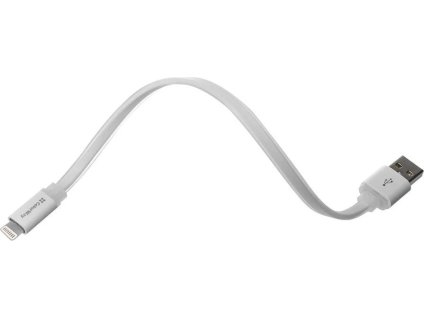 colorway usb lightning kabel 25cm plochy bila ien344591