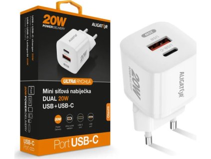 rychla nabijecka aligator mini pd 20w usb usb c bila ien552807