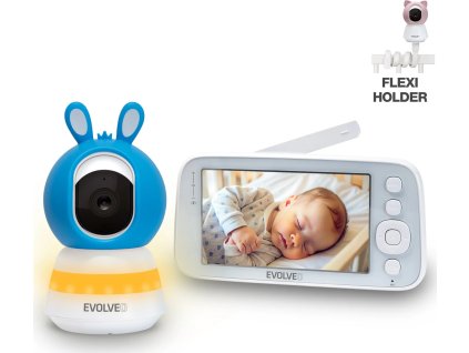 evolveo baby monitor n5 set videochuvicky s 360 dohledem obousmernou komunikaci a ukolebavkami ien553087