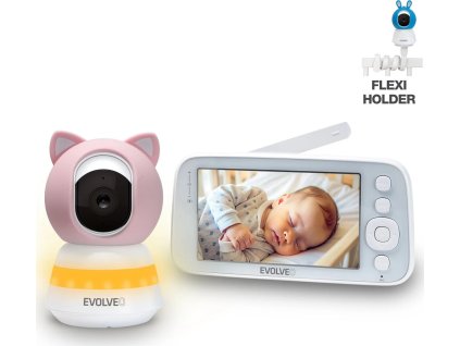 evolveo baby monitor n5 set videochuvicky s 360 dohledem obousmernou komunikaci a ukolebavkami ien553088