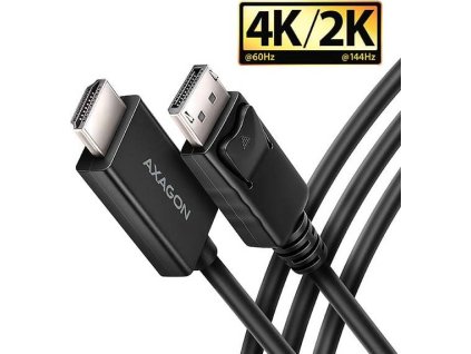 axagon rvd hi20c2 displayport hdmi 2 0b redukce kabel 1 8m 4k 60hz ien553489