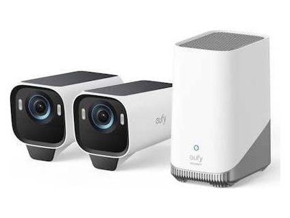 venkovni kamera se solarnim nabijenim anker eufy s3 pro sada 2ks jednotka homebase 3 4k bila ien553615
