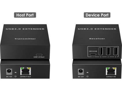 premiumcord 4 port usb 3 0 extender po cat5e cat6 cat6a do 100m 5gbps ien541163