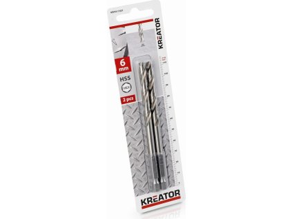kreator krt011307 2 ks hss vrtaku do kovu hex 6 0 x 114 mm ien494123