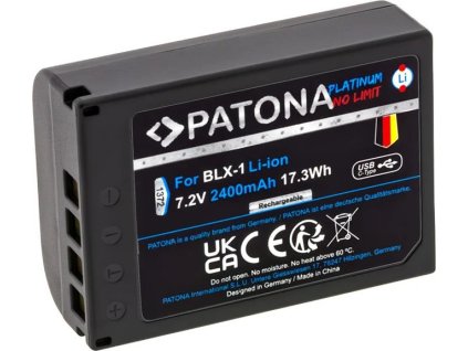 patona baterie pro foto olympus blx 1 2400mah li ion platinum usb c nabijeni ien524197