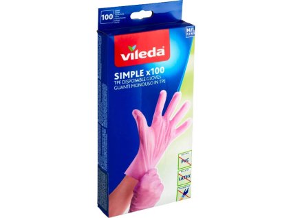 vileda 170902 simple jednorazove rukavice m l 100 ks ien523511