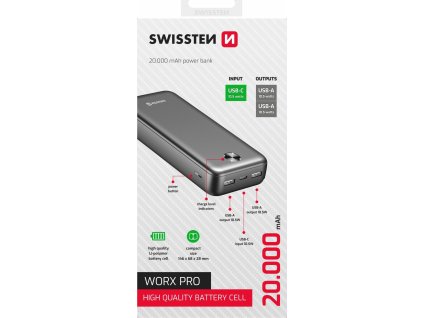 swissten power bank 20000 mah worx pro cerna ien555321