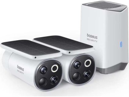venkovni kamera baseus security s1 pro 3k sada 2ks centralni stanice bila ien555493