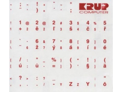 premiumcord ceska prelepka na klavesnici cervena ien384897