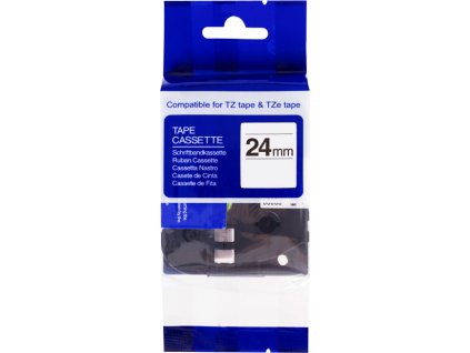 PRINTLINE kompatibilní páska s Brother TZE-251, TZ-251, 24mm, černý tisk/bílý podklad
