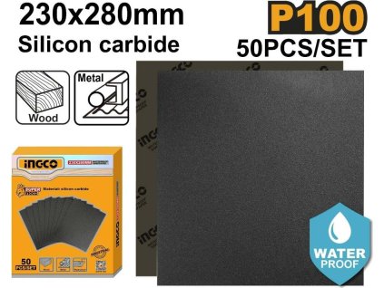 ingco papir brusny p100 230 x 280mm 50 ks ien555532