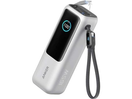 powerbanka anker 25000mah 165w s kabelem usb c stribrna ien556856