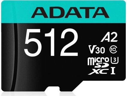 adata premier pro microsdxc 512gb class 10 uhs i u3 100 80mb s sd adapter ien372459