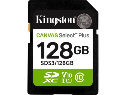 kingston sdxc 128gb canvas select plus gen 3 ien557354