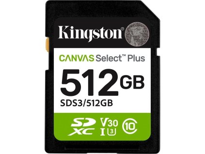 kingston sdxc 512gb canvas select plus gen 3 ien557365