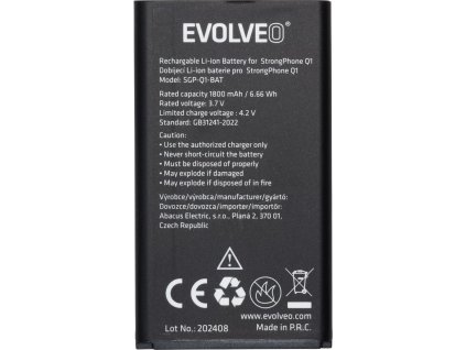 evolveo orig baterie 1800 mah pro maxphone a1 strongphone q1 z4 w4 ien557899