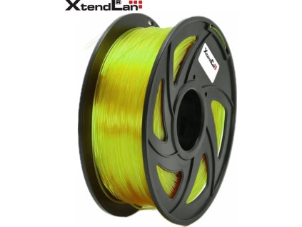 xtendlan petg filament 1 75mm pruhledny zluty 1kg ien415769