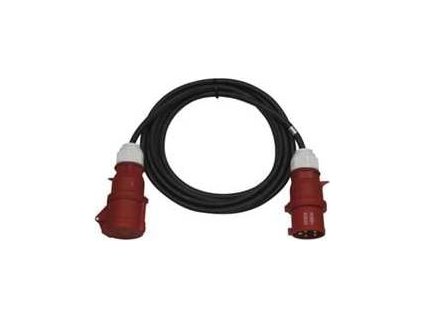 3 fazovy venkovni prodluzovaci kabel 25m 1 zasuvka cerny guma 400 v 4 mm2 ig431040