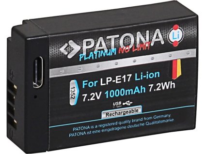 patona baterie pro foto canon lp e17 1000mah li ion platinum usb c nabijeni ien524185