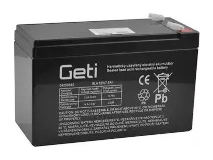 geti baterie olovena 12v 7 5ah konektor 6 35mm ien393024