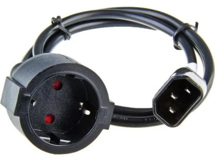 sitovy kabel pro vystup ups redukce pc konektor iec na beznou zasuvku schuko 1m ien250752