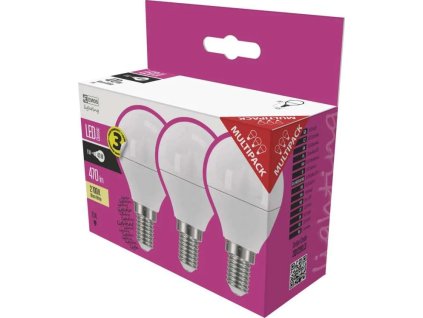 led zarovka classic mini globe 6w e14 tepla bila 3ks ien431329