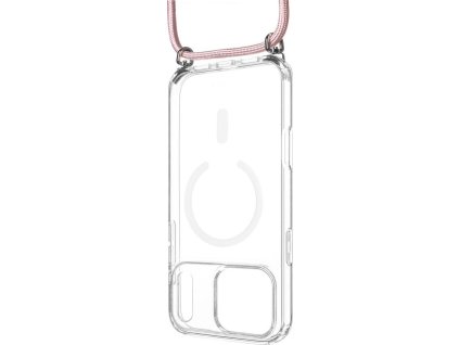 pouzdro fixed magpure neck s ruzovou snurkou na krk pro apple iphone 17 pro max ien562835