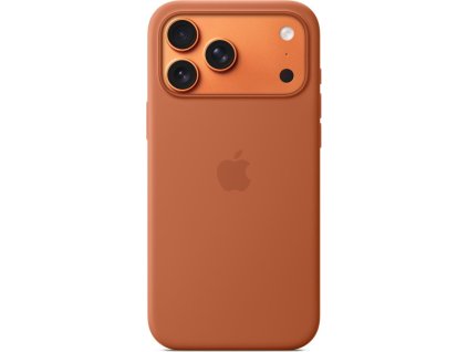 apple iphone 17 pro max silicone case with magsafe terra cotta ien563253