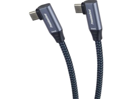 premiumcord usb c 2x zahnuty kabel usb 3 2 gen 2x2 5a 100w 20gbit s bavlneny oplet 1m ien564944