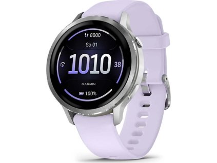garmin venu 4 41mm silver periwinkle silikonovy reminek ien563663