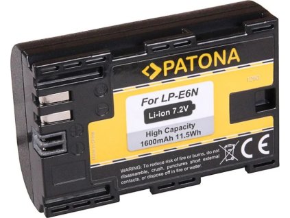 patona baterie pro foto canon lp e6 lp e6n 1600mah li ion ien443787