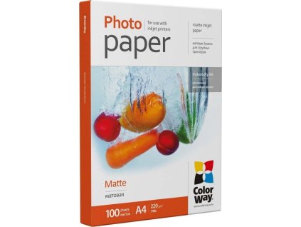 colorway fotopapir matte 220g m2 a4 100 kusu ien567113