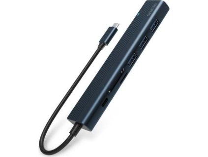 spello usb c hub slim 7v1 100w usb c pd 3 usb a hdmi slot na sd tf kartu temne inkoustova vsechny porty v jednom ien566677