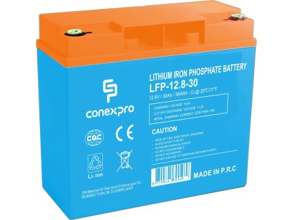 conexpro baterie lifepo4 12 8v 30ah smart bms bluetooth ien519366