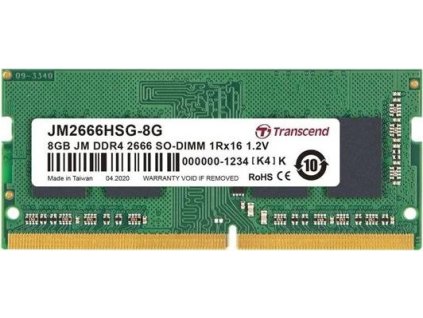 transcend jetram 8gb ddr4 so dimm 2666mhz cl19 ien359877