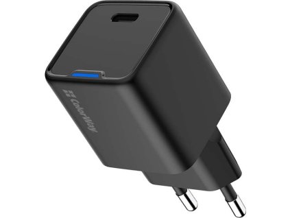 colorway 1x usb c sitova nabijecka gan pd pps 25w cerna ien563378