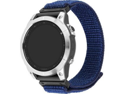 nylonovy reminek fixed nylon sporty strap pro garmin quickfit 26mm tmave modry ien537857