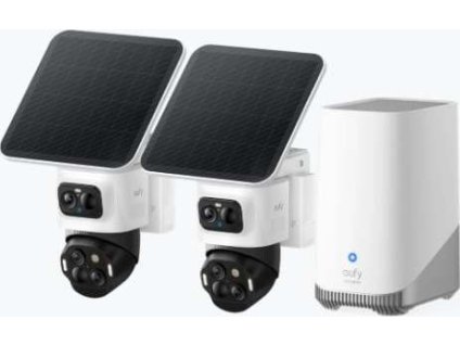 venkovni kamera se solarnim nabijenim anker eufy s4 sada 2ks jednotka homebase3 4k bila ien569864