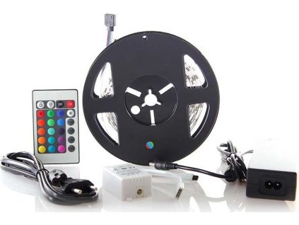 solight led svetelny pas rgb 3m sada s 12v adapterem a dalk ovladacem 7 2w m ip20 ien473007