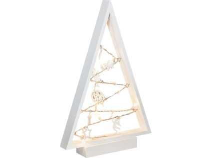 solight led dreveny vanocni stromek s ozdobami 15led prirodni drevo 37cm 2x aa ien473038