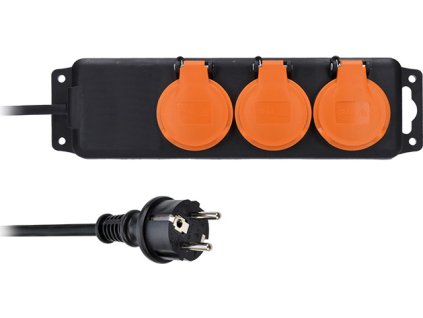 solight prodluzovaci privod ip44 3 zasuvky gumovy kabel venkovni 3m ien473357