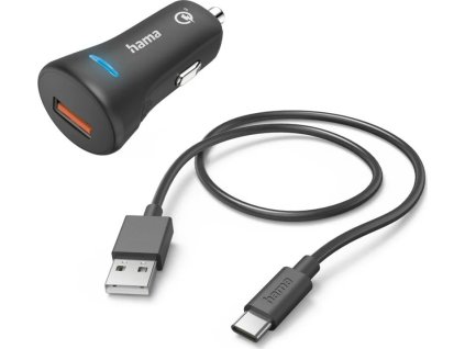 hama set rychla usb nabijecka do vozidla qc 3 0 19 5 w kabel usb a c 1 5 m ien486350