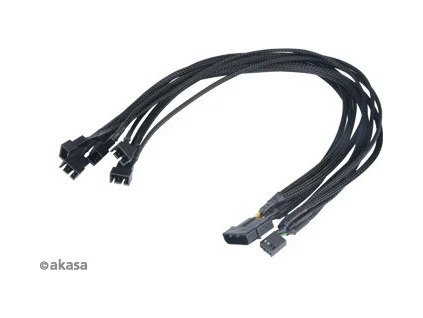 akasa kabel flexa fp5 pro synchronizaci 5 ventilatoru se zakladni deskou 5x 4pin pwm 45cm ien204366