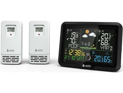 airbi duo color meteostanice se 2 bezdratovymi cidly a barevnym displejem ien564020