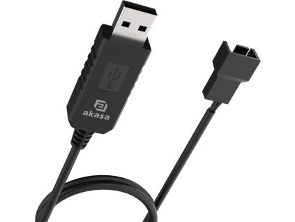 akasa 5v to 12v dc step up voltage converter cable for usb to 3 pin 4 pin pc fan ien571547