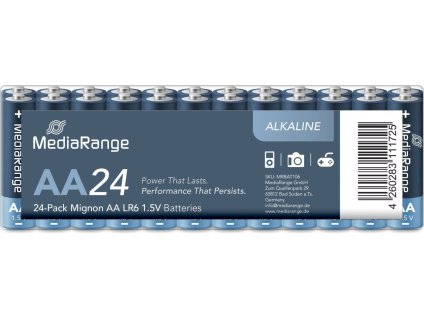 mediarange premium alkalicke baterie lr06 aa tuzkova 1 5v blister 24ks baleni ien235583