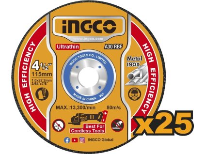 ingco mcd11011525 kotouc rezny kov 115 x 1 2 x 22 2 mm sada 25ks ien535022