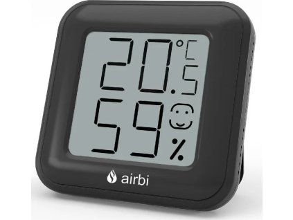 airbi pokojovy teplomer a vlhkomer smile cerny ien416152