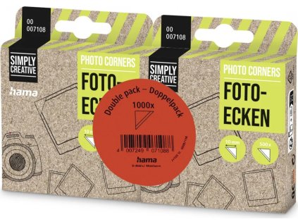 hama fotoruzky samolepici transparentni 2x500 ks dvojite baleni ien552565